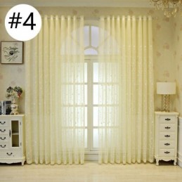 Dekorative Fenstergitter Pflanzenbestickte Tüllvorhänge Für Schlafzimmer