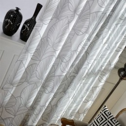 Blätter Bedruckter Vorhang Nach Maß Vorhang Tüll Durchsichtig Für Wohnzimmer Schlafzimmer