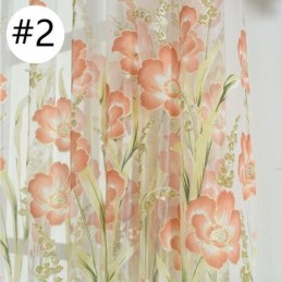 Europäischer Blumen-Tüllvorhang, Maßgefertigt, Vorhang Im Pastoralen Stil Für Wohnzimmer