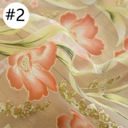 Europäischer Blumen-Tüllvorhang, Maßgefertigt, Vorhang Im Pastoralen Stil Für Wohnzimmer