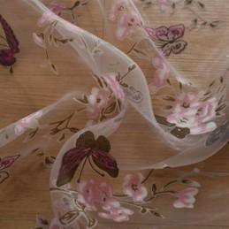 Schmetterling Blume Bedruckte Tüllvorhänge Fenstervorhang Dekor Voile Vorhang Maßgefertigt Vorhang