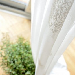 Nordische Halbtransparente Vorhänge Mit Baummuster
