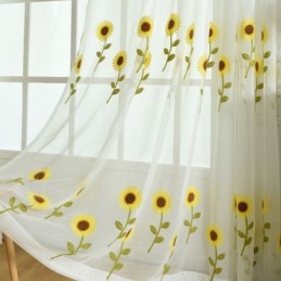 Europäischer Gardinenvorhang Nach Maß, Rustikaler Blumentüll Für Wohnzimmer Und Schlafzimmer