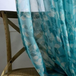 Halbtransparente Vorhänge Mit Blätterdruck Für Wohnzimmer Und Schlafzimmer
