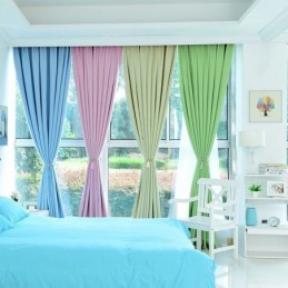 Solide Verdunkelungsvorhänge, Wärmeisolierte Vorhänge Für Das Wohnzimmer