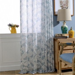 Gedruckte Blumenvorhänge Tüll Sheer Für Wohnzimmer Schlafzimmer