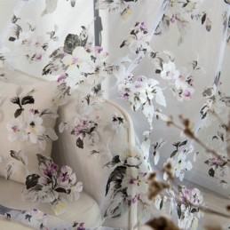Europäischer Gardinenvorhang Nach Maß, Rustikaler Blumentüll Für Wohnzimmer Und Schlafzimmer