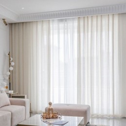 Moderne Weiße Tüllvorhänge, Geometrische Gardinen, Maßgefertigter Vorhang Für Wohnzimmer