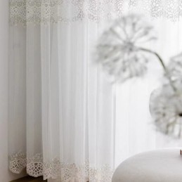 Geometrische Gardinen Moderne Stickerei Tüll Für Wohnzimmer