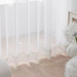 Geometrische Gardinen Moderne Stickerei Tüll Für Wohnzimmer
