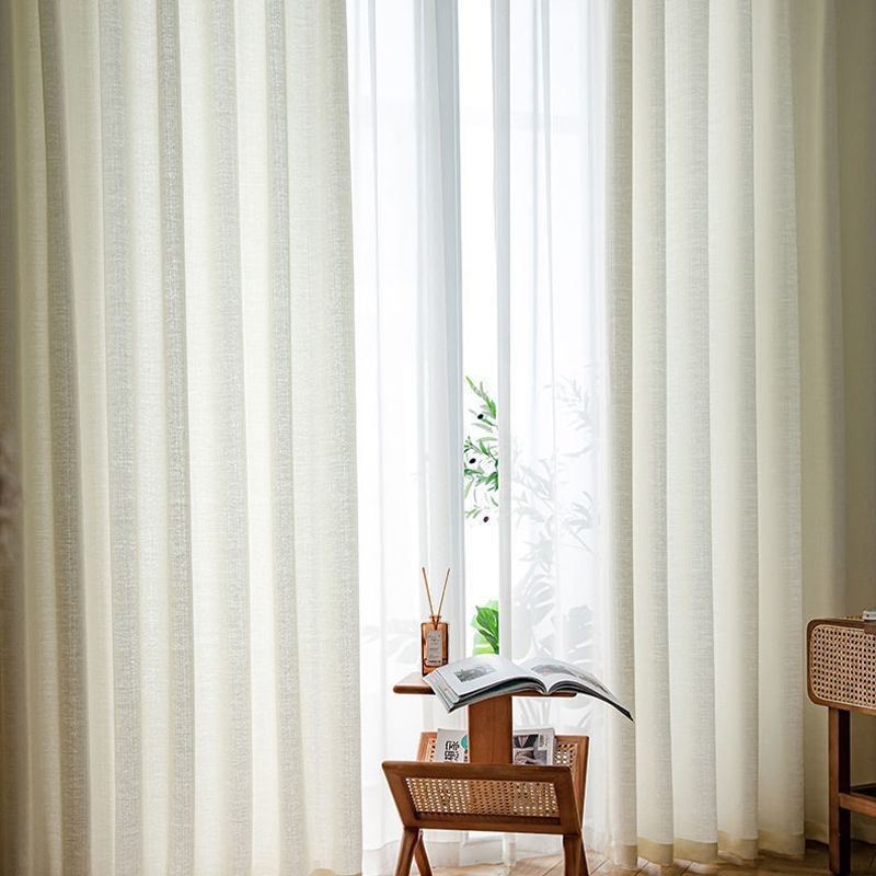 Einfarbige Tüllvorhänge Nordischer Fensterschirm Für Wohnzimmer