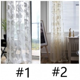 Weiße Schiere Voile-Vorhänge, Dekorative Ranken-Stickerei, Fenstervorhänge Für Schlafzimmer