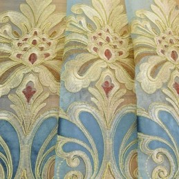 Luxus Gardinen Mit Floralen Stickereien, Halbvoile-Vorhang, Maßgefertigt Für Schlafzimmer