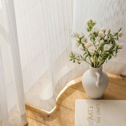 Fischgräte Tüll Vorhänge Fenster Bildschirm Für Wohnzimmer Schlafzimmer