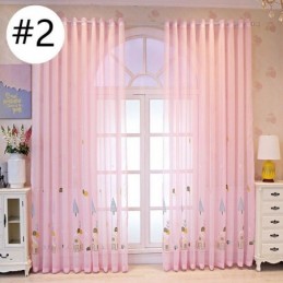 Dekorative Fenstergitter Cartoon Bestickte Tüllvorhänge Für Schlafzimmer