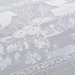 Weiße Jacquard-Vorhänge, Lichtdurchlässige Vorhänge Für Wohnzimmer Und Schlafzimmer