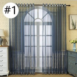 Dekorative Fenstergitter Pflanzenbestickte Tüllvorhänge Für Schlafzimmer