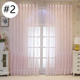 Dekorative Fenstergitter Pflanzenbestickte Tüllvorhänge Für Schlafzimmer