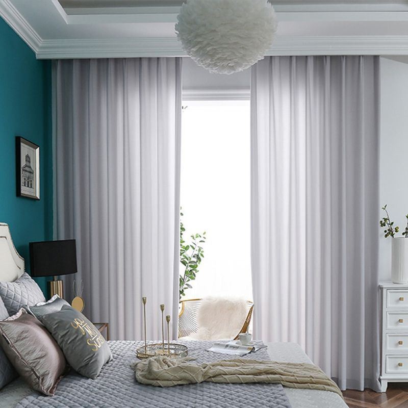 Luxuriöse Tüll-Durchsichtige Einfarbige Fenstervorhänge Für Wohnzimmer Und Schlafzimmer