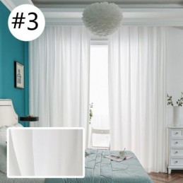Luxuriöse Tüll-Durchsichtige Einfarbige Fenstervorhänge Für Wohnzimmer Und Schlafzimmer