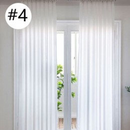 Luxuriöse Tüll-Durchsichtige Einfarbige Fenstervorhänge Für Wohnzimmer Und Schlafzimmer
