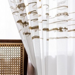 Moderner Voile-Tüllvorhang Nach Maß, Vorhang Weiß, Durchsichtig, Für Wohnzimmer, Schlafzimmer