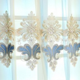 Europäische Bestickte Vorhänge Fenster Bildschirm Tüll Für Wohnzimmer Schlafzimmer Villa