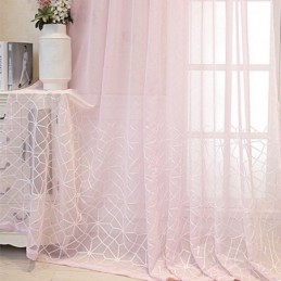 Dekorativer Fensterschirm, Bestickter Transparenter Vorhang, Maßgefertigter Vorhang Für Wohnzimmer