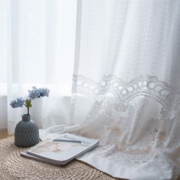 Moderner Blumenvorhang Nach Maß Vorhang Tüll Fenster Schiere Für Wohnzimmer Schlafzimmer