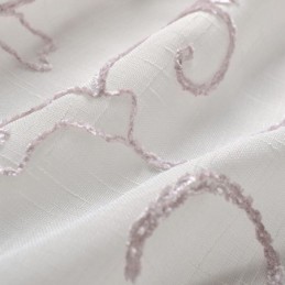 Weiße Schiere Voile-Vorhänge Vine Stickerei Fenster Vorhänge Für Schlafzimmer