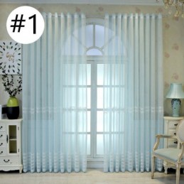 Luxuriöser Fenstervorhang, Geometrisch Bestickt, Hochwertiger Tüll, Maßgefertigter Vorhang