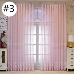 Luxuriöser Fenstervorhang, Geometrisch Bestickt, Hochwertiger Tüll, Maßgefertigter Vorhang