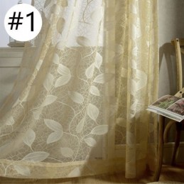 Blatt Tüll Vorhang Maßgeschneiderte Vorhang Moderne Fenster Voile Gaze Vorhänge Für Wohnzimmer Schlafzimmer