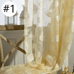 Blatt Tüll Vorhang Maßgeschneiderte Vorhang Moderne Fenster Voile Gaze Vorhänge Für Wohnzimmer Schlafzimmer