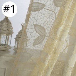 Blatt Tüll Vorhang Maßgeschneiderte Vorhang Moderne Fenster Voile Gaze Vorhänge Für Wohnzimmer Schlafzimmer