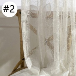 Blatt Tüll Vorhang Maßgeschneiderte Vorhang Moderne Fenster Voile Gaze Vorhänge Für Wohnzimmer Schlafzimmer