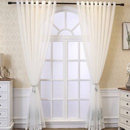 Dekorative Fenstergitter Blatt Bestickte Tüllvorhänge Für Schlafzimmer