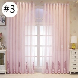 Dekorative Fenstergitter Blatt Bestickte Tüllvorhänge Für Schlafzimmer