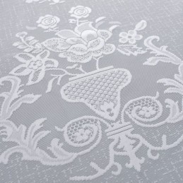 Bestickter Floraler Tüll-Bildschirmvorhang, Maßgefertigter Vorhang, Luxuriöser, Durchsichtiger Voile-Vorhang