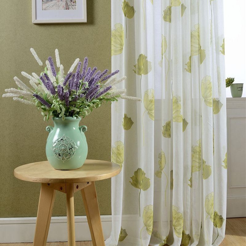 Eleganter Lotus-Voile-Vorhang Nach Maß, Vorhang, Jalousien, Für Wohnzimmer Und Schlafzimmer