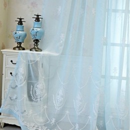 Europäischer Vorhang Nach Maß, Durchsichtig, Bestickt, Für Wohnzimmer Und Schlafzimmer