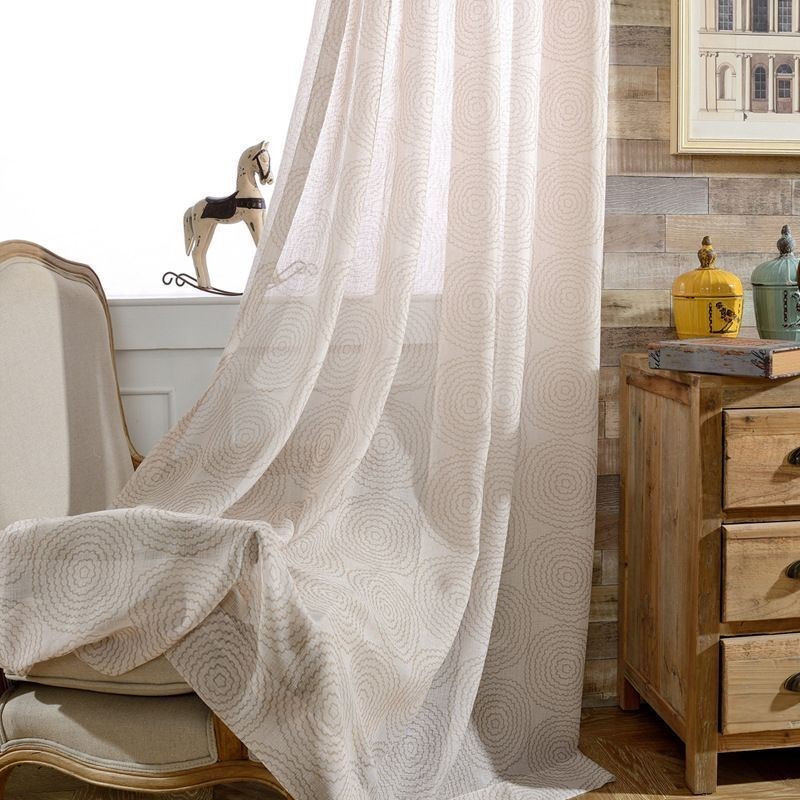Transparente Vorhänge Mit Kreismuster Für Wohnzimmer Und Schlafzimmer