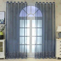 Dekorative Fenstergitter Bestickte Tüllvorhänge Für Wohnzimmer