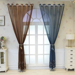 Dekorative Fenstergitter Bestickte Tüllvorhänge Für Wohnzimmer
