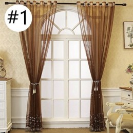 Dekorative Fenstergitter Bestickte Tüllvorhänge Für Wohnzimmer