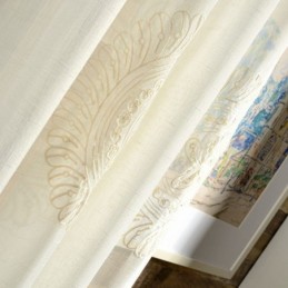 Blumen Bestickte Tüllvorhänge, Durchsichtige Fensterscheibe Für Wohnzimmer, Schlafzimmer