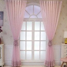 Luxuriöser Bestickter Fensterschirm Für Wohn-Esszimmer, Maßgefertigter Vorhang