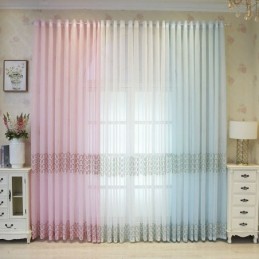 Luxuriöser Bestickter Fensterschirm Für Wohn-Esszimmer, Maßgefertigter Vorhang