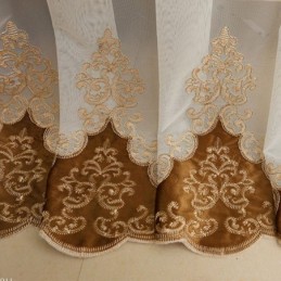 Europäischer Vorhang Nach Maß, Durchsichtig, Bestickt, Für Wohnzimmer Und Schlafzimmer