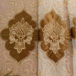 Europäischer Vorhang Nach Maß, Durchsichtig, Bestickt, Für Wohnzimmer Und Schlafzimmer